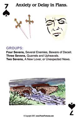 Seven of Spades, the fortune telling card for Cancer for this week.