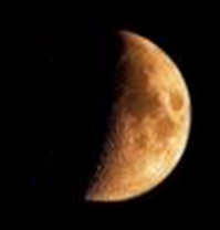 Waxing Crescent of the Moon. Day, 6