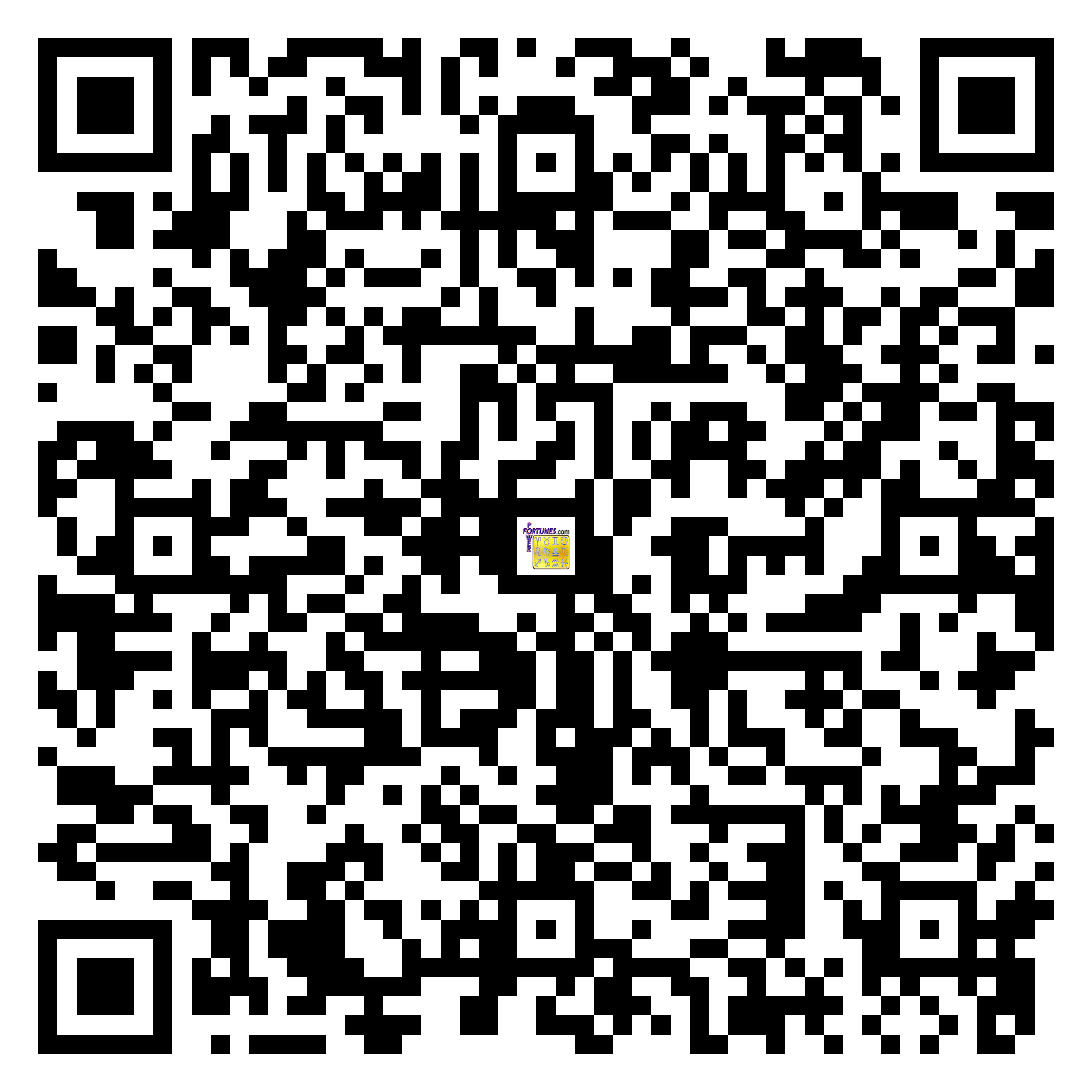 Download QR Code for PowerFortunes.com SKU# Pwr.fy08X21-m