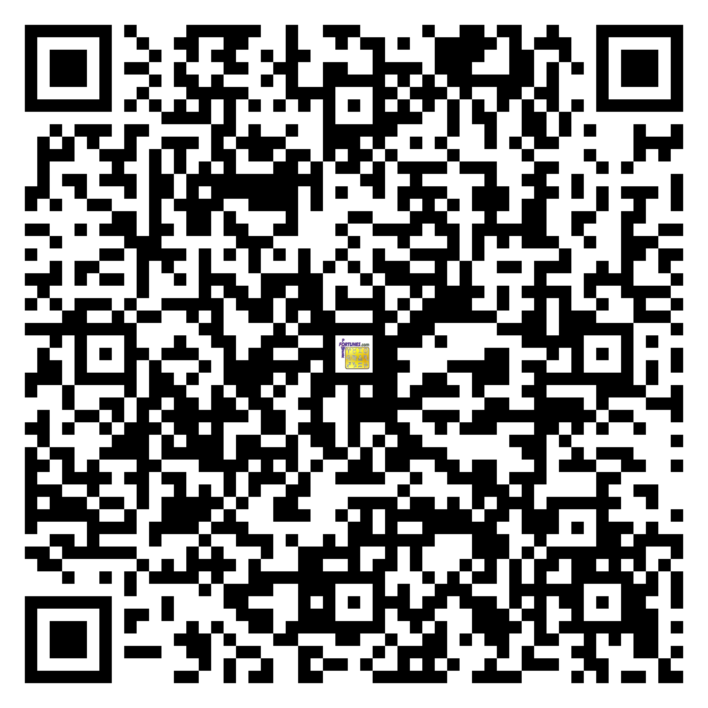 Download QR Code for PowerFortunes.com SKU# Pwr.fy100X156-m