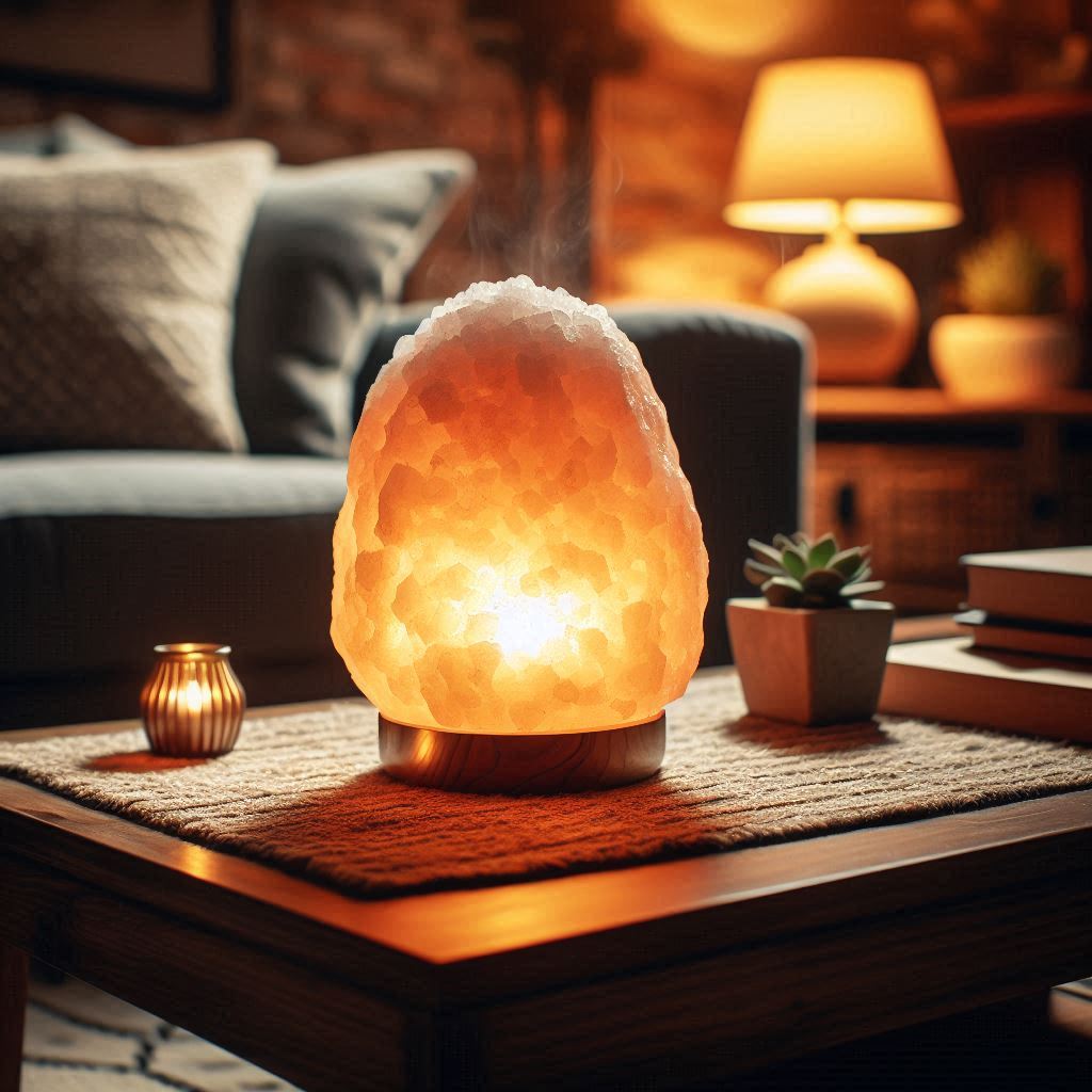 Rock salt lamp